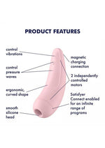 Satisfyer Curvy 2+ Air Pulse Stimulator Rechargeable Clitoral Vibrator