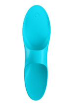 Satisfyer Teaser Rechargeable Silicone Finger Vibrator - Blue