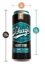 Schag's Sultry Stout Pleasure Brew Ultra-Soft Beer Can Stroker