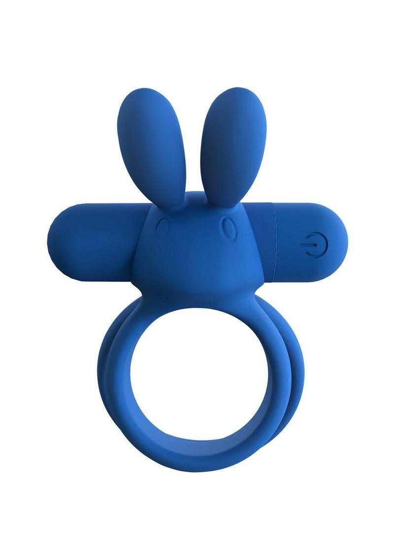 Screaming O Ohare XL Rechargeable Silicone Vibrating Cock Ring - Blue - XLarge