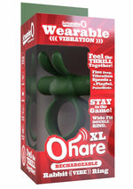 Screaming O Ohare XL Rechargeable Silicone Vibrating Cock Ring - Green - XLarge
