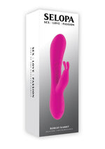 Selopa Robust Rabbit Rechargeable Silicone Dual Vibrator - Pink