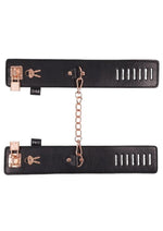 Sex & Mischief Brat Locking Cuffs with Rose Gold Accents