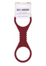 Sex and Mischief Enchanted Silicone Cuffs - Red - Large