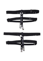 Leather Shadow Garters with Adjustable Straps