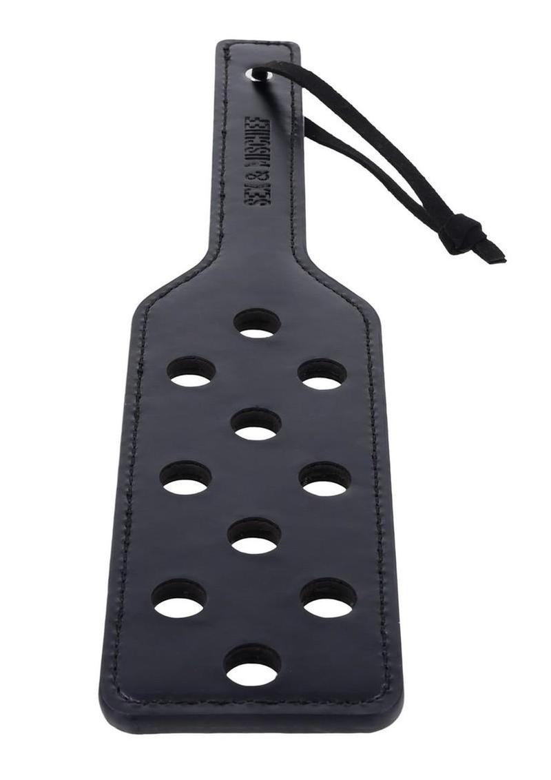 Leather Paddle with Grip Handle
