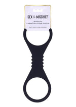 Sex and Mischief Shadow Silicone Cuffs - Black - Large