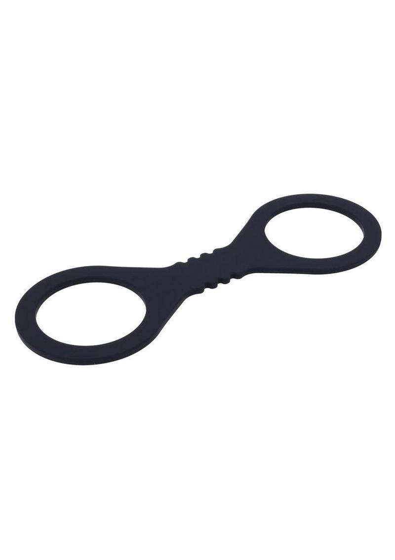 Sex and Mischief Shadow Silicone Cuffs - Black - Small