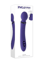 Shiver Dual End Rechargeable Silicone Vibrator - Purple
