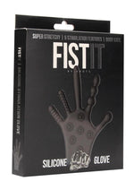 Shots Fist It Stimulation Silicone Textured Glove - Black