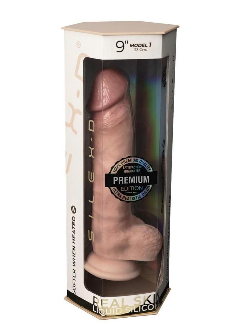 Silex-D Premium Real Skin Model 1 Silicone Dildo - Vanilla - 9in