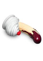 Simply Sweet Chocolate Dipped Banana Split Premium Silicone Dildo - Multicolor - 7.4in