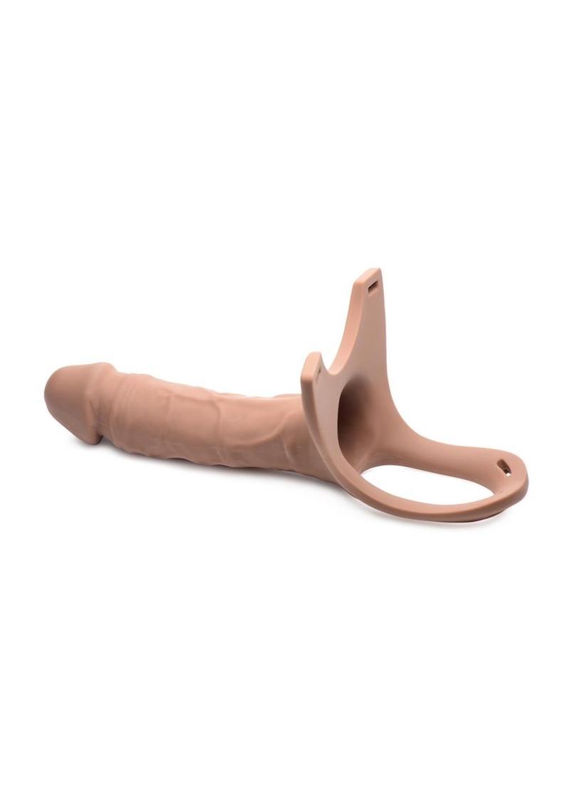 Size Matters Hollow Silicone Dildo Strap-On with Cum-Thru Tip