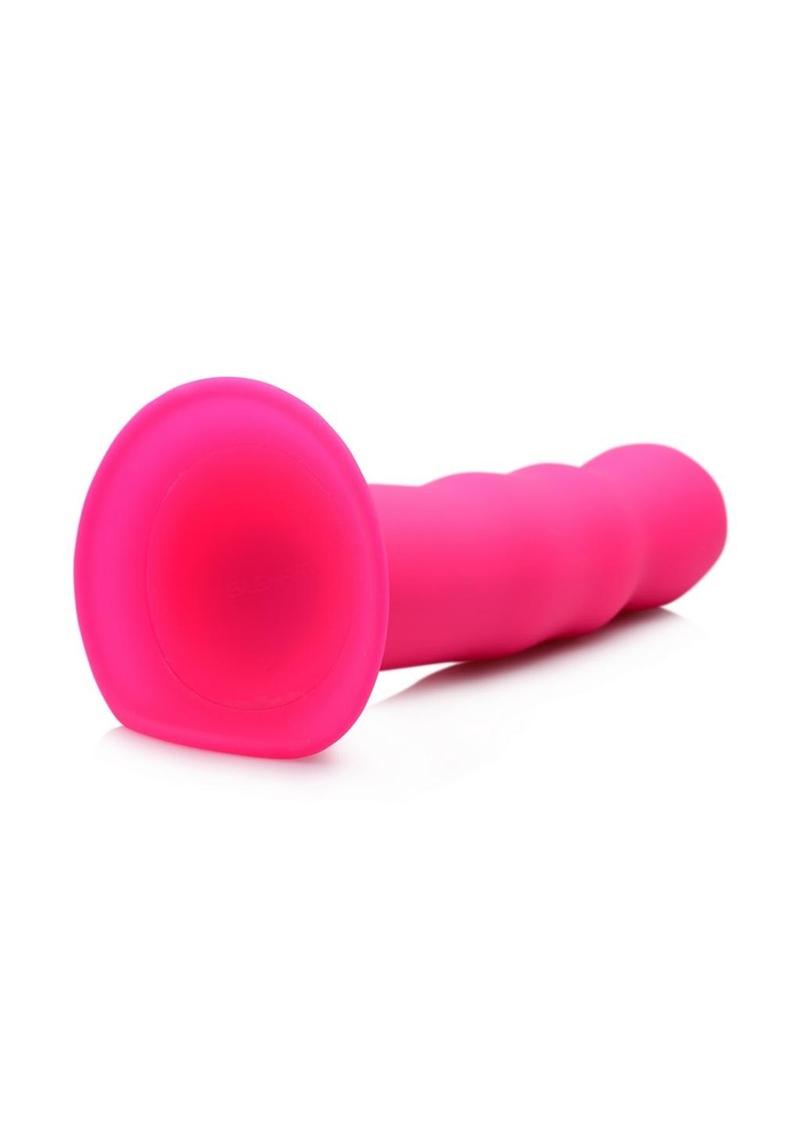 Squeeze It Squeezable Wavy Harness Compatible Silicone Dildo