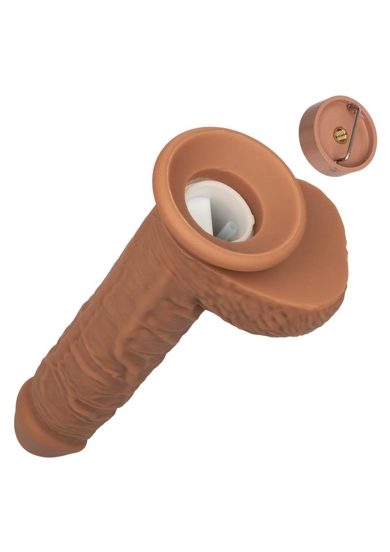 Squirting Fuck Stick Vibrating Silicone Dong with Suction Cup