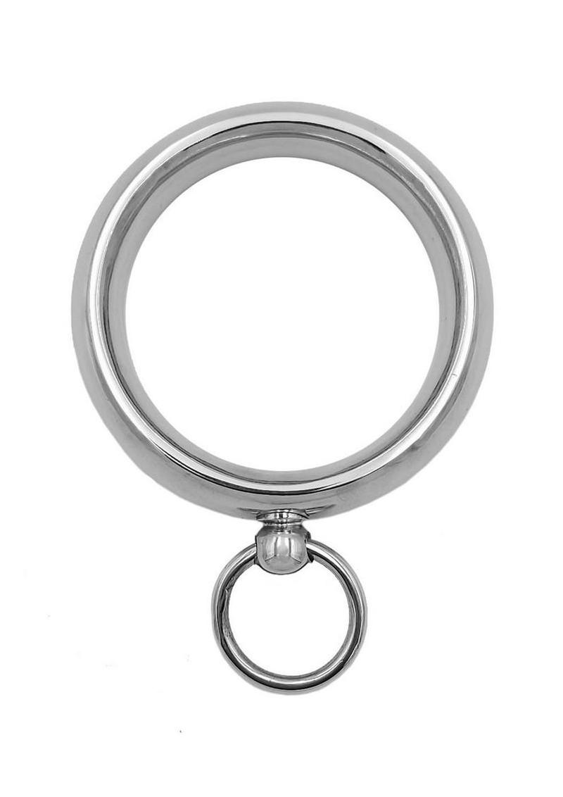 Stainless Steel Command Me Cock Ring - Silver - 45mm