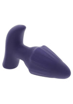 Starburst Rechargeable Silicone Expandable Anal Plug with Remote - Purple