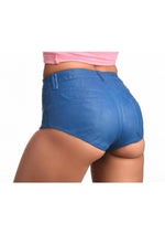 Strap U Booty Shorts Strap-On Harness with 6 Inch Silicone Dildo