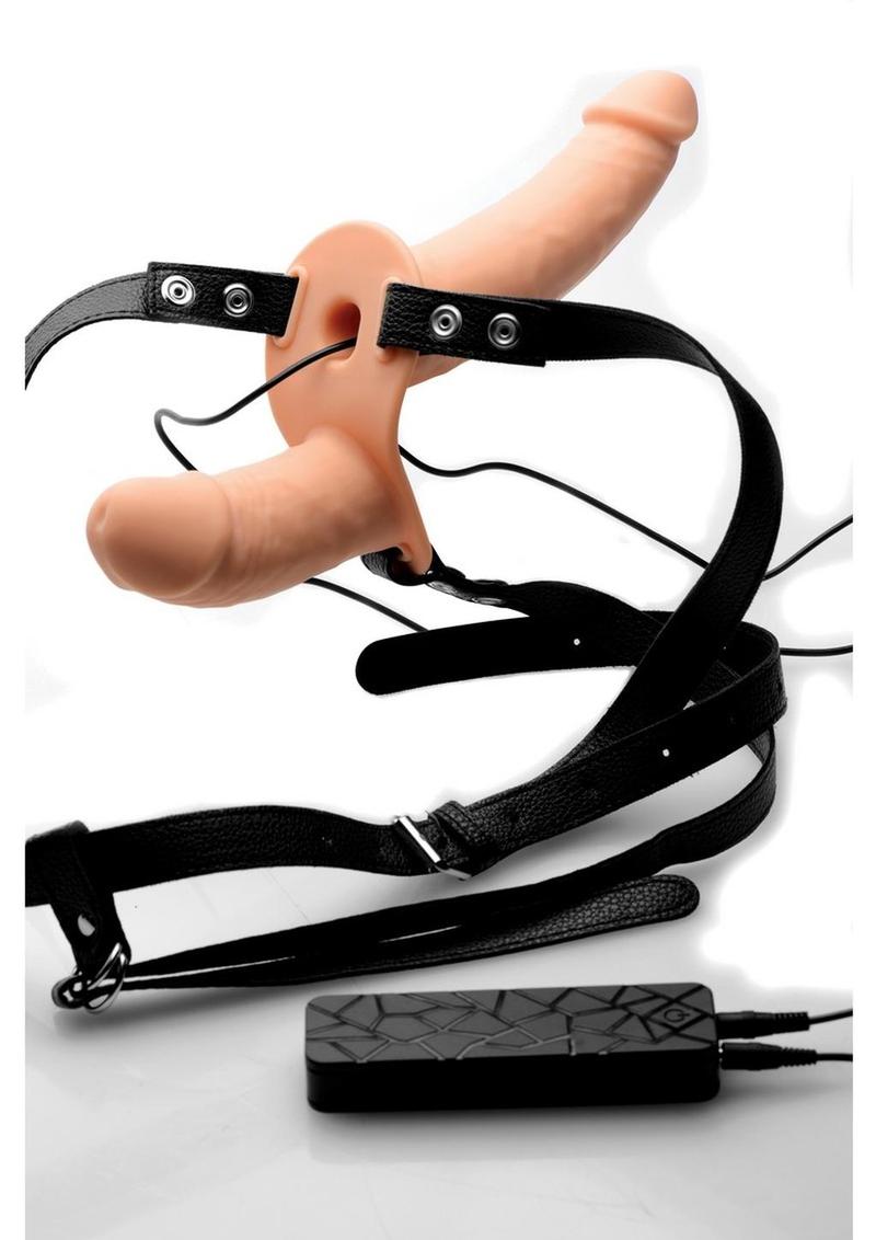 Strap U Power Pegger Silicone Vibrating Double Pleasure Strap-On