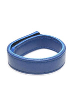 Strict Leather Cock Gear Velcro Leather Cock Ring - Blue