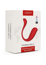Svakom Phoenix Neo Interactive Rechargeable Silicone Vibrator with Remote Control - Red