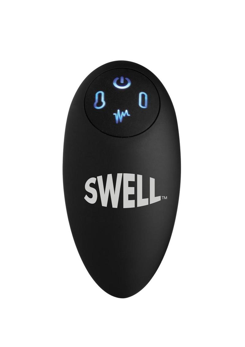 Swell 10x Inflatable Vibrating Silicone Rechargeable Prostate Plug with Remote Control -