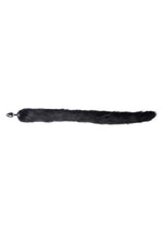 Tailz Extra Long Midnight Mink Tail Anal Plug Luxurious Faux Fur