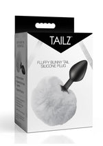 Tailz Fluffy Bunny Tail Silicone Plug - White