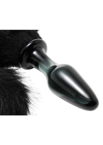 Tailz Midnight Fox Tail Glass Butt Plug With Tail