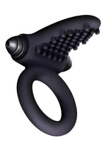 Bullet Ring Tongue Silicone Vibrating Ring with Textured Nubs