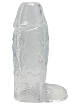 Titanmen Cock Sleeve with Ball Strap - Clear - 6in