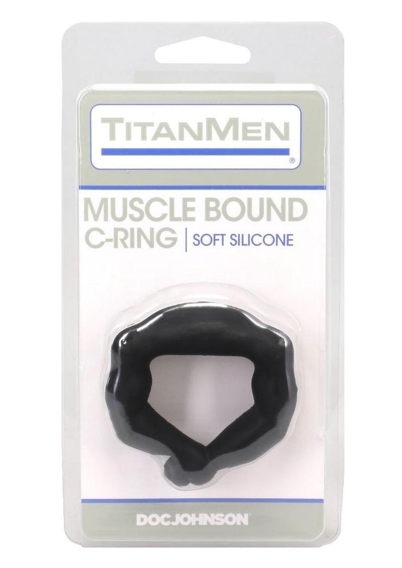 Titanmen Muscle Bound Cock Ring - Black - 32mm