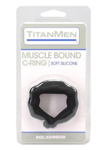 Titanmen Muscle Bound Cock Ring - Black - 32mm