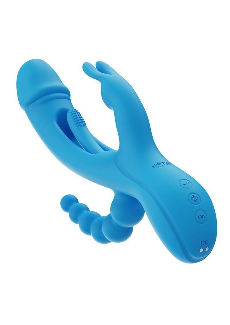 Trilux App-Controlled Silicone Rabbit Vibrator with Anal Beads