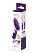 Vedo Ami Silicone Bullet Vibrator with Remote Control - Deep Purple/Purple
