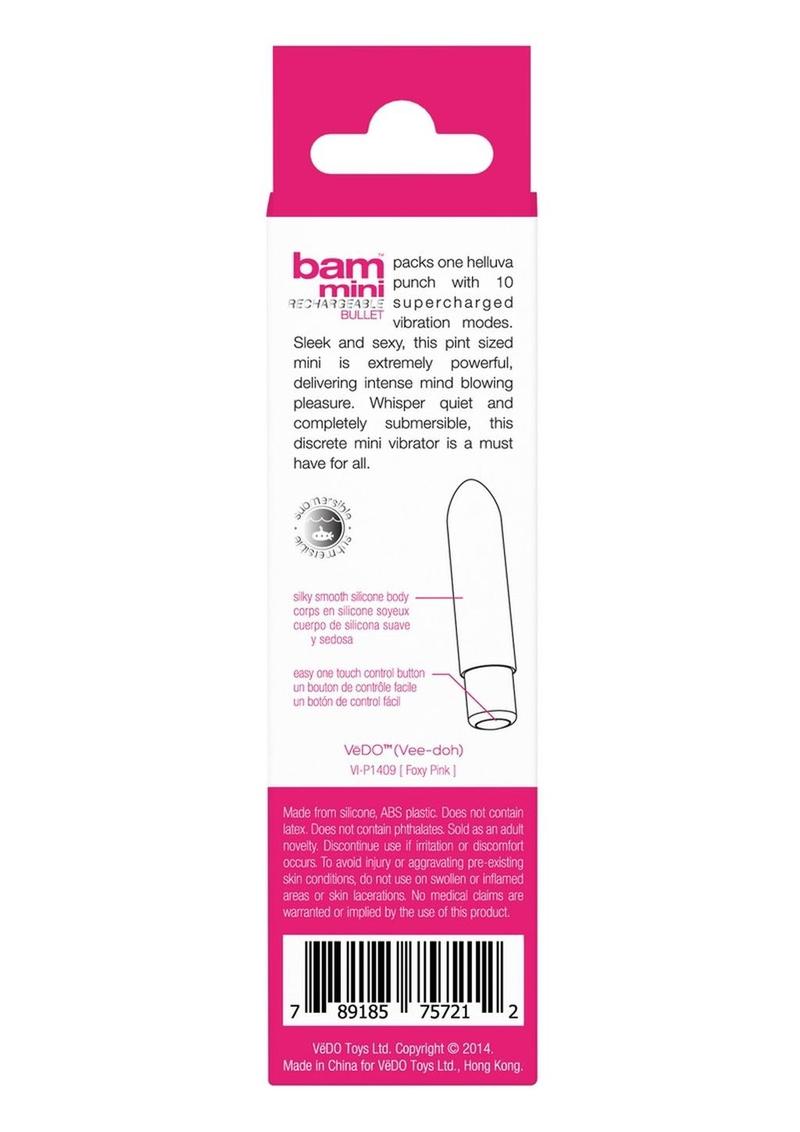 VēDO Bam Mini Rechargeable Bullet Vibrator