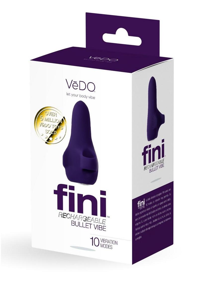 Vedo Fini Rechargeable Silicone Finger Vibrator - Purple