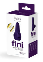 Vedo Fini Rechargeable Silicone Finger Vibrator - Purple