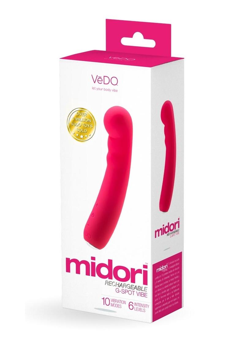 Vedo Midori Rechargeable Silicone G-Spot Vibrator - Foxy - Pink