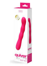 Vedo Quiver Plus Rechargeable Silicone Vibrator - Foxy - Pink