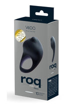 Vedo Roq Rechargeable Vibrating Silicone Cock Ring - Just - Black