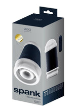 Vedo Spank Rechargeable Vibrating Stroker - Clear