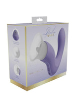 Vive Callalily Silicone Rechargeable Triple Motor G-Spot Tap, Vulva, Breast Suction and Tongue Vibrator - Lavender