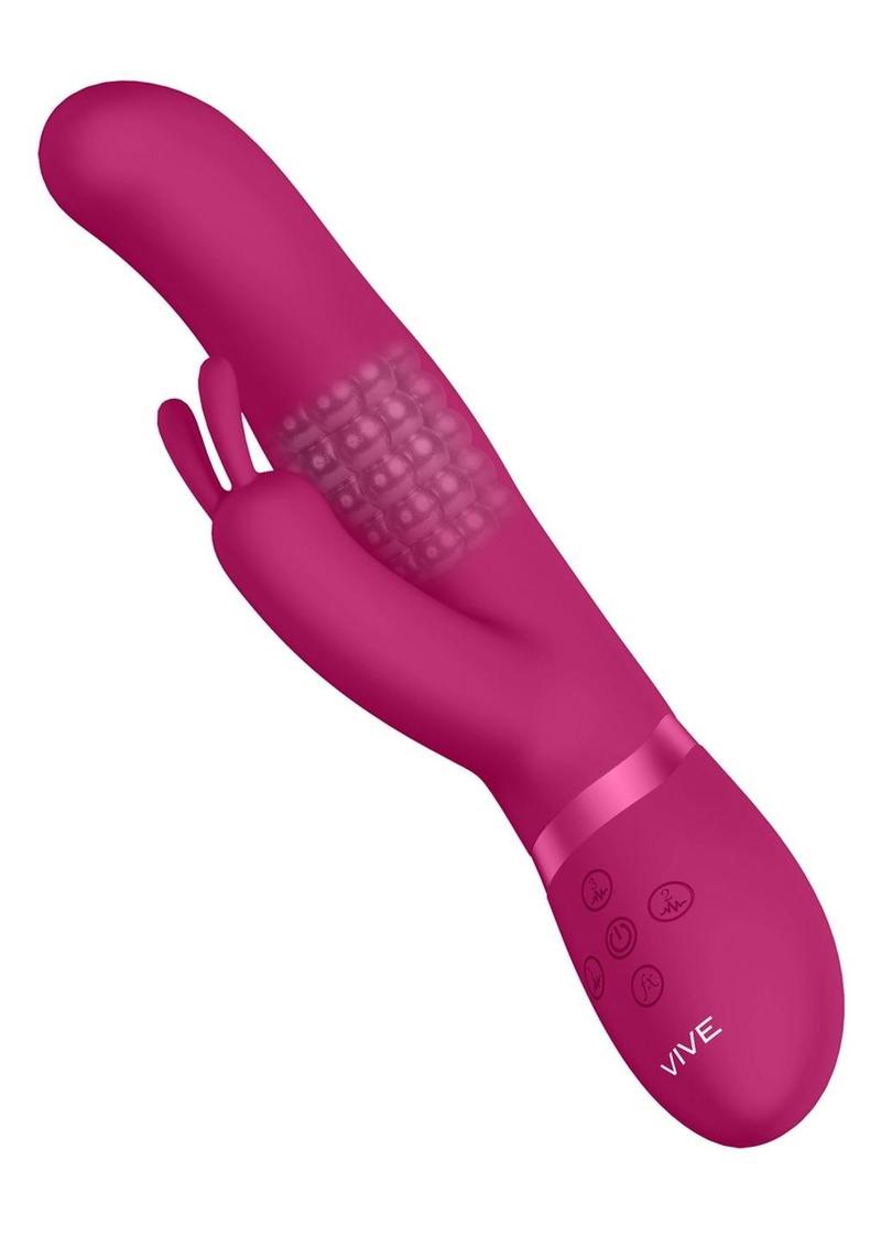 Vive Izara Triple-Action Rotating Beaded G-Spot Rabbit Vibrator