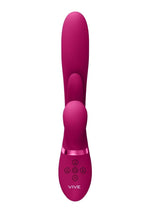 Triple Motor Thrusting G-Spot With Flapper and Air Wave Stimulation Vibrator