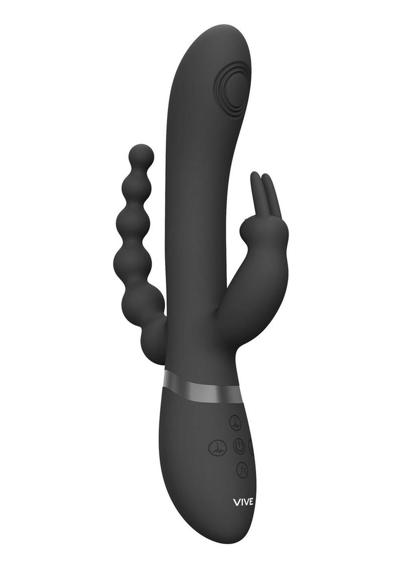 Vive Rini Rechargeable Pulse Wave Double Penetration Rabbit Vibrator