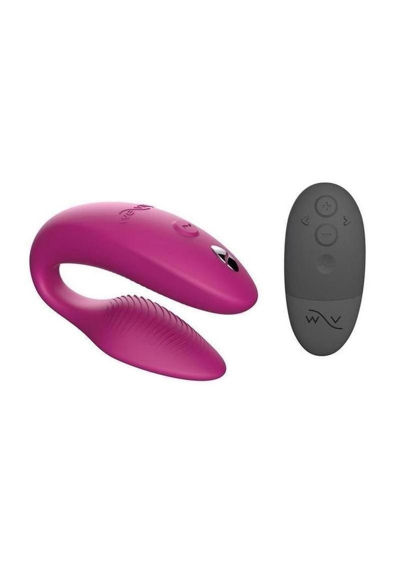 We-Vibe Sync 2nd Generation Rechargeable Silicone Couples Vibrator with Remote Control - Red/Rose