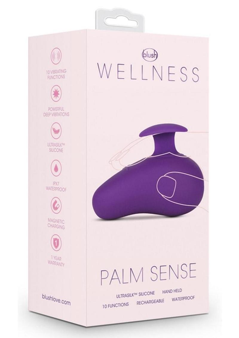 Wellness Palm Sense Rechargeable Silicone Massager - Purple