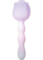 Wet Dreams Rosie Posey Silicone Rechargeable Rose Shaped Vibrating Wand - Magenta/Pink