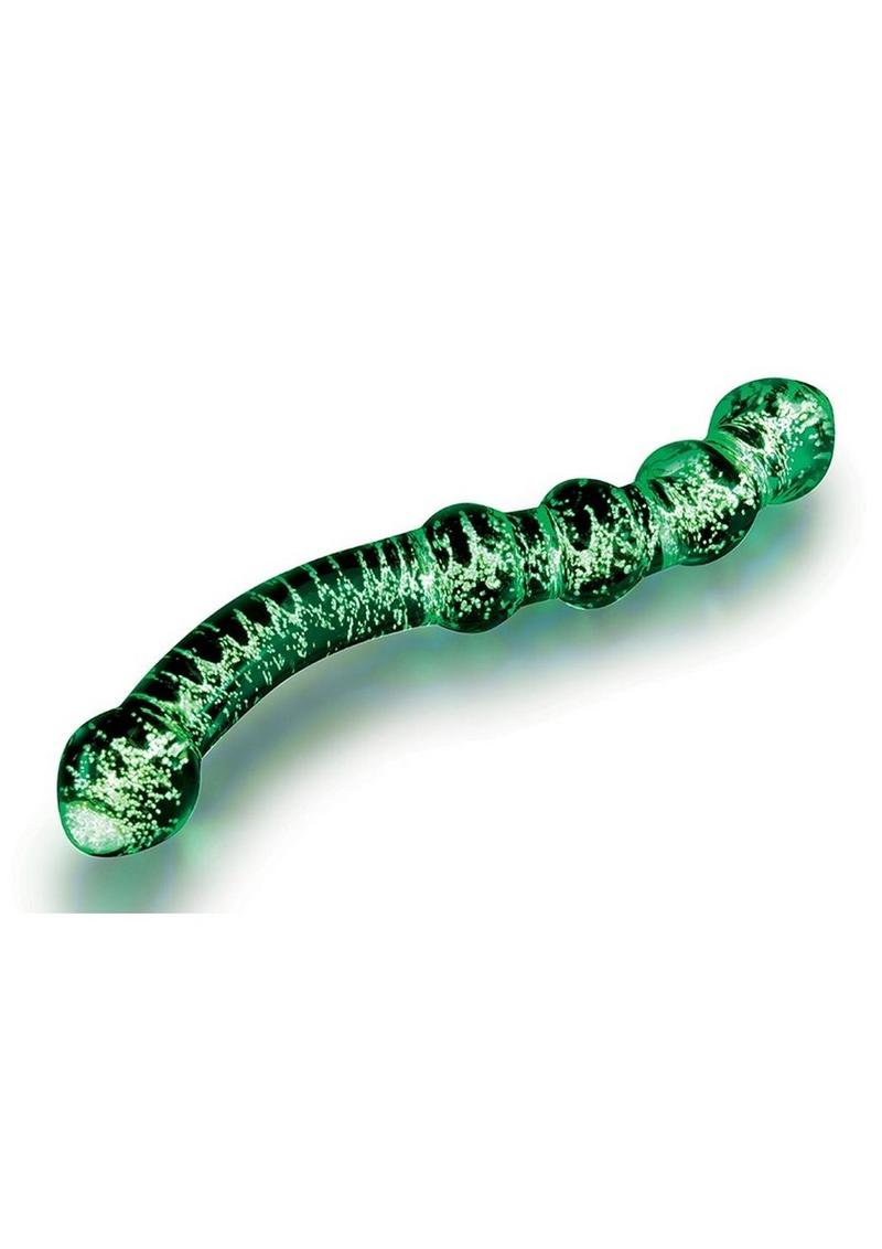 WhipSmart Glow in the Dark Dual Ended Beaded Glass Dildo